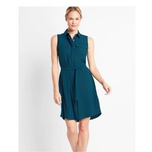 Of Mercer Gray Button Front Jay Shirt Dress - XS